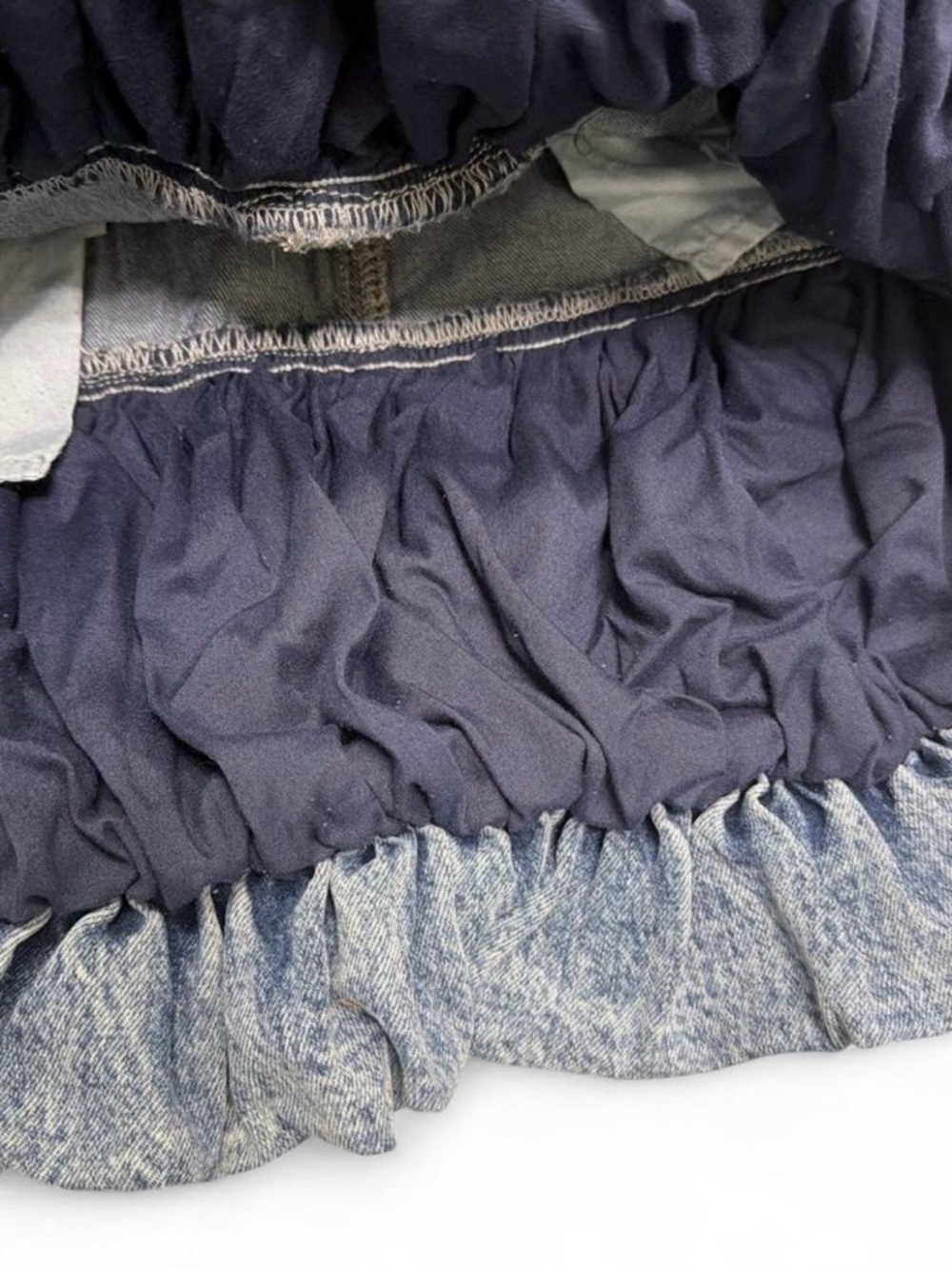 BlankNYC Denim Bubble Hem Mini Skirt - Size 28 - Picture 4 of 6
